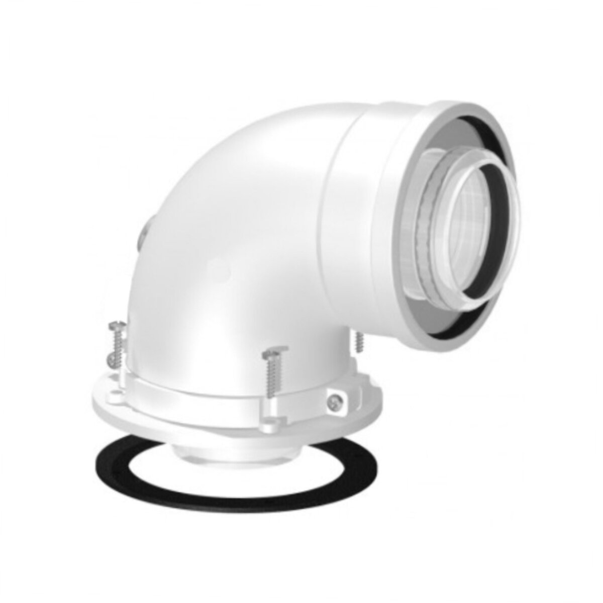 90° coaxial starting bend with 45° pitch ø 100/60 mm for Ferroli condensing boilers