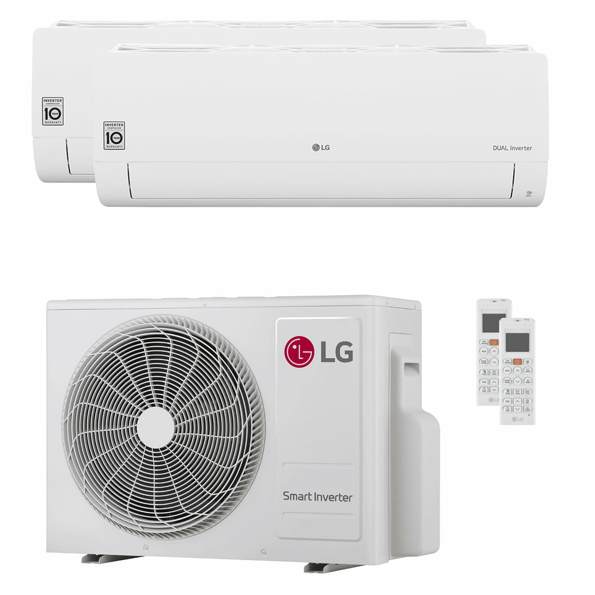 LG Libero Smart Dual-Split-Klimaanlage 9000+9000 BTU Inverter A+++ Außeneinheit 4,7 KW 