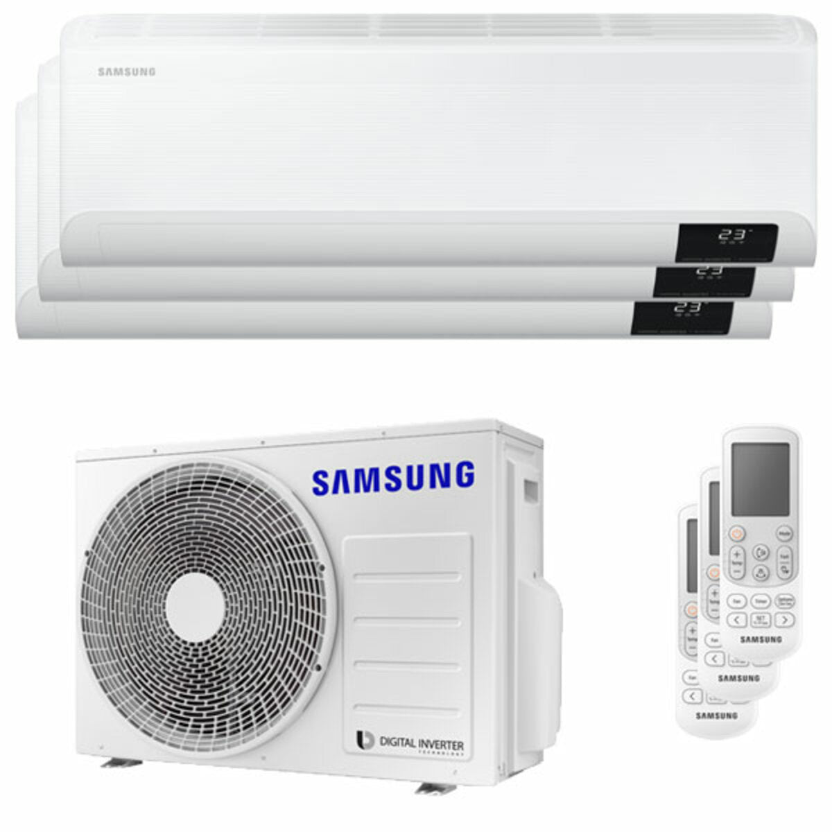 Samsung Cebu Wi-Fi trial split air conditioner 7000 + 7000 + 9000 BTU inverter A ++ wifi outdoor unit 5.2 kW