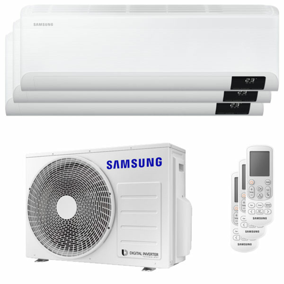 Climatiseur trial split Samsung Cebu Wi-Fi 7000 + 7000 + 9000 BTU inverter A ++ unité extérieure wifi 5,2 kW