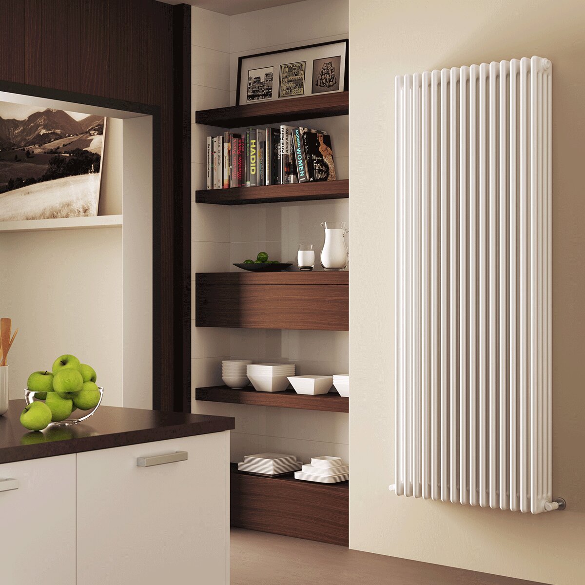 Cordivari Ardesia column radiator 4 columns/3 elements - Height 1800 Interaxis 1744 (mm)