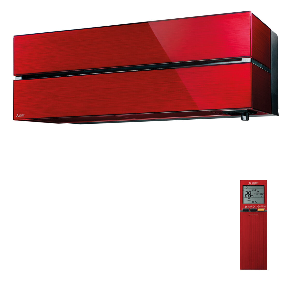 Climatiseur double split Mitsubishi Electric Kirigamine Style MSZ-LN 9000 + 9000 BTU onduleur A++ extérieur wifi 4,2 kW rouge