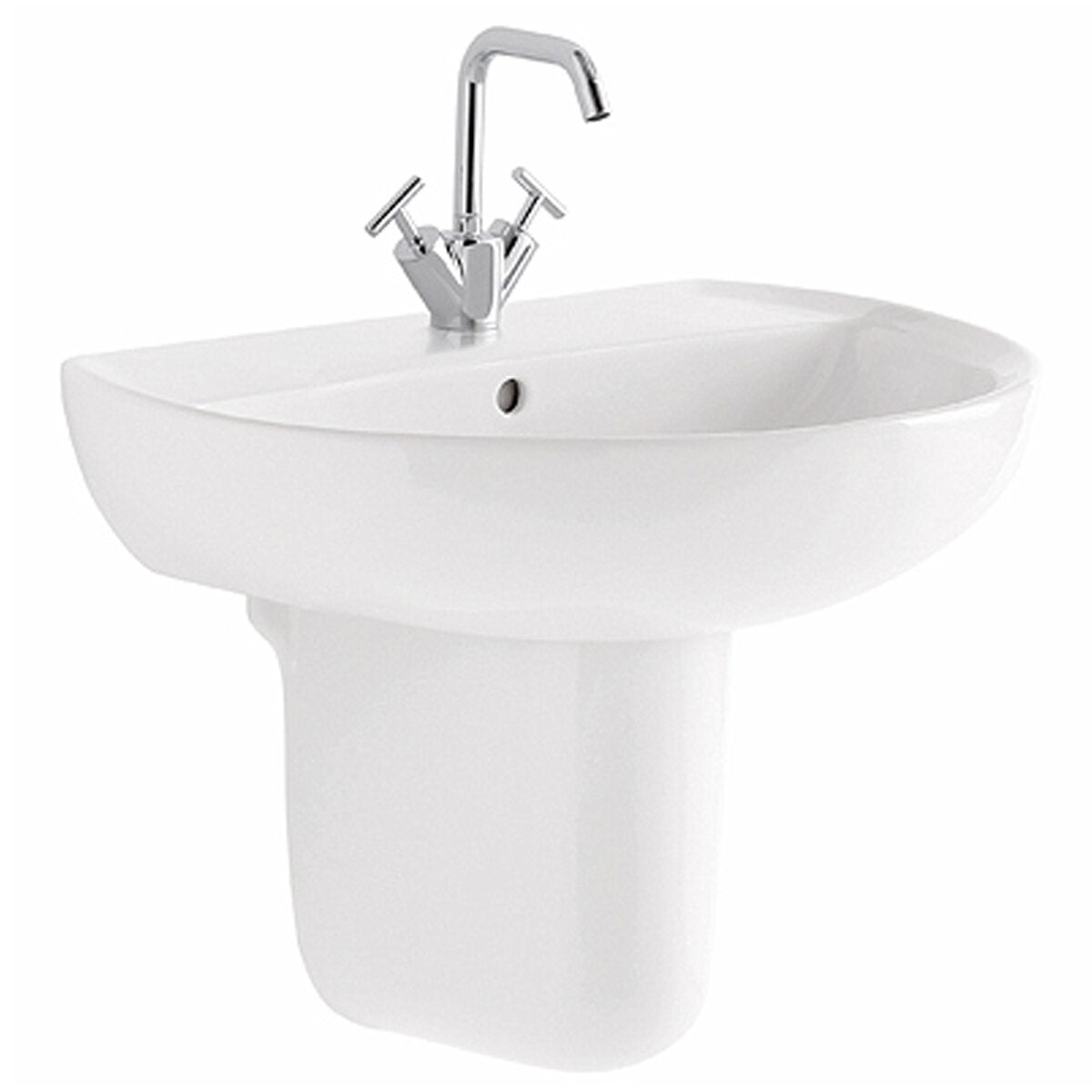 Semi-pedestal for Pozzi-Ginori Colibrì 2 glossy white washbasin