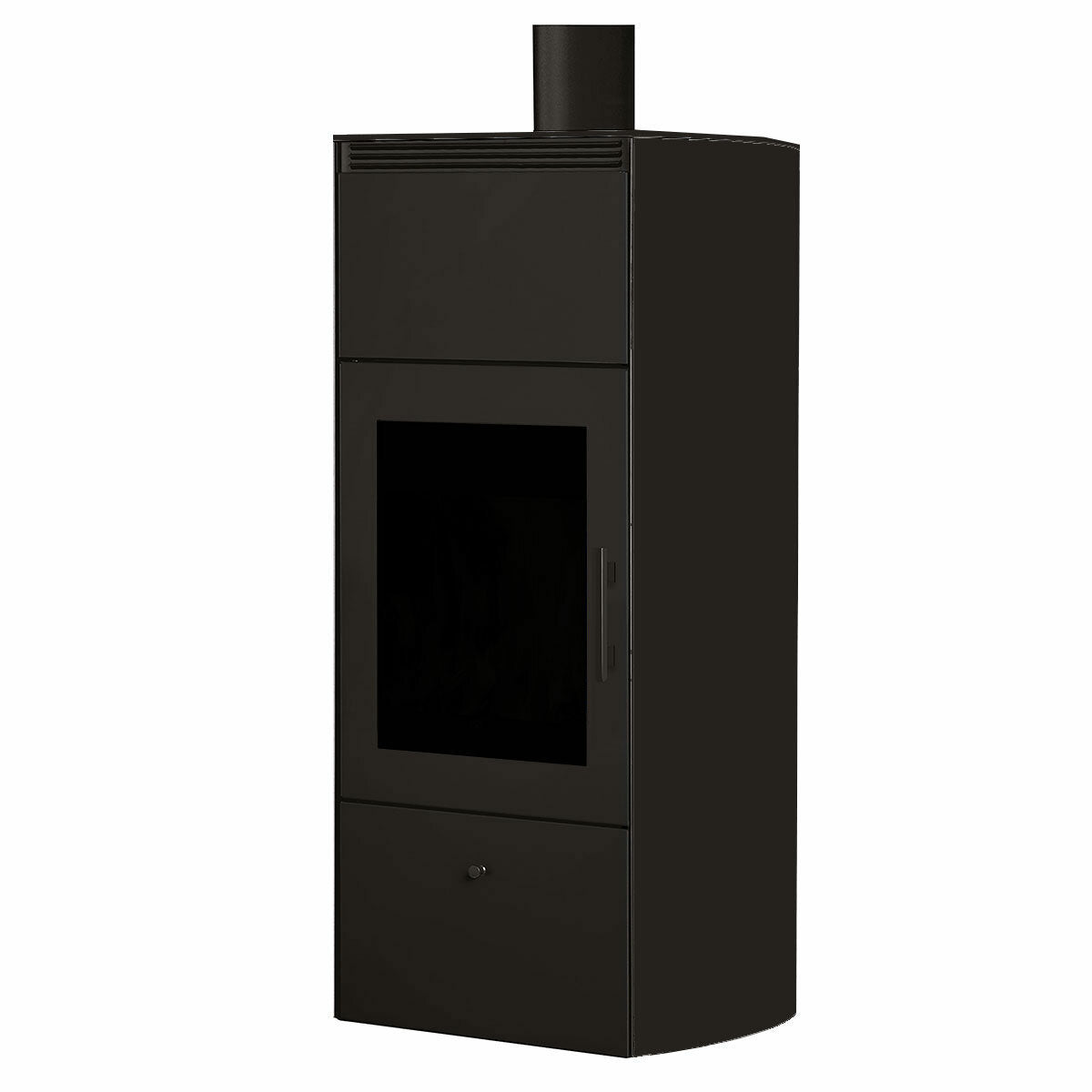 Poêle à bois Edilkamin Flamma 14 kW Idro Blanc crème