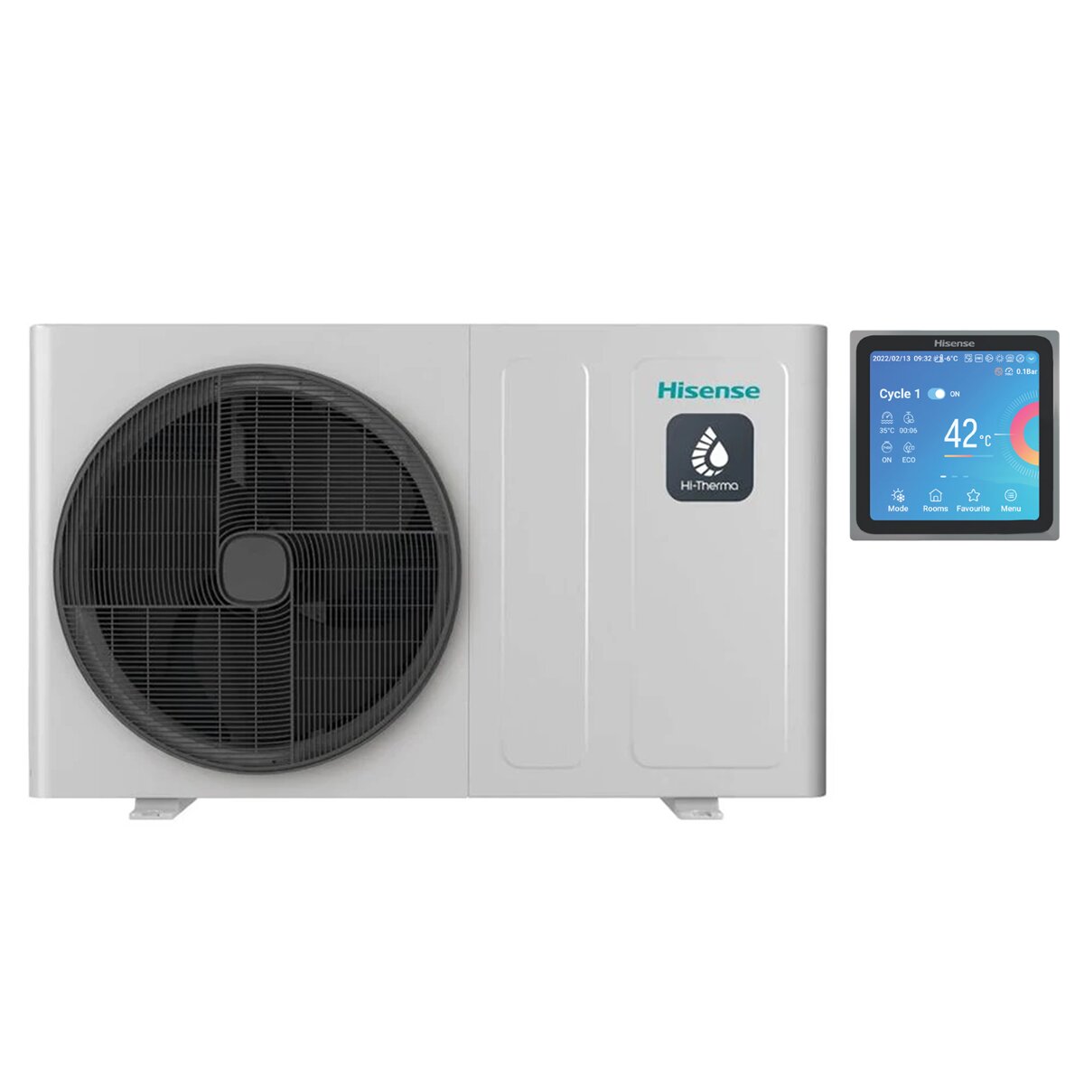 Pompe à chaleur air/eau monobloc monophasée Hisense Hi-Therma 12 kW R32 A++