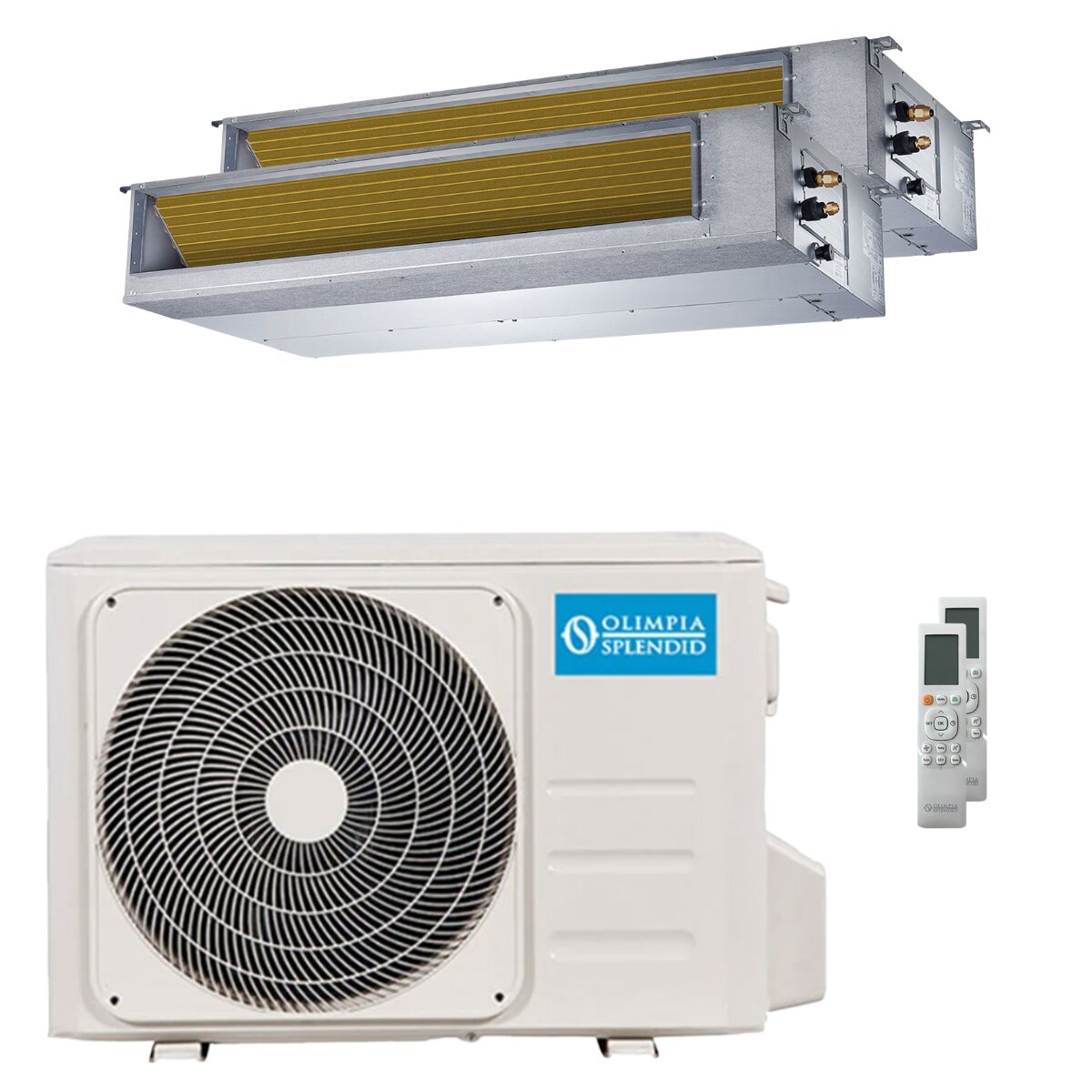 Olimpia Splendid Nexya S6 E Duct Dual-Split-Klimaanlage 9000+18000 BTU Inverter A+ Außeneinheit 8,2 kW 