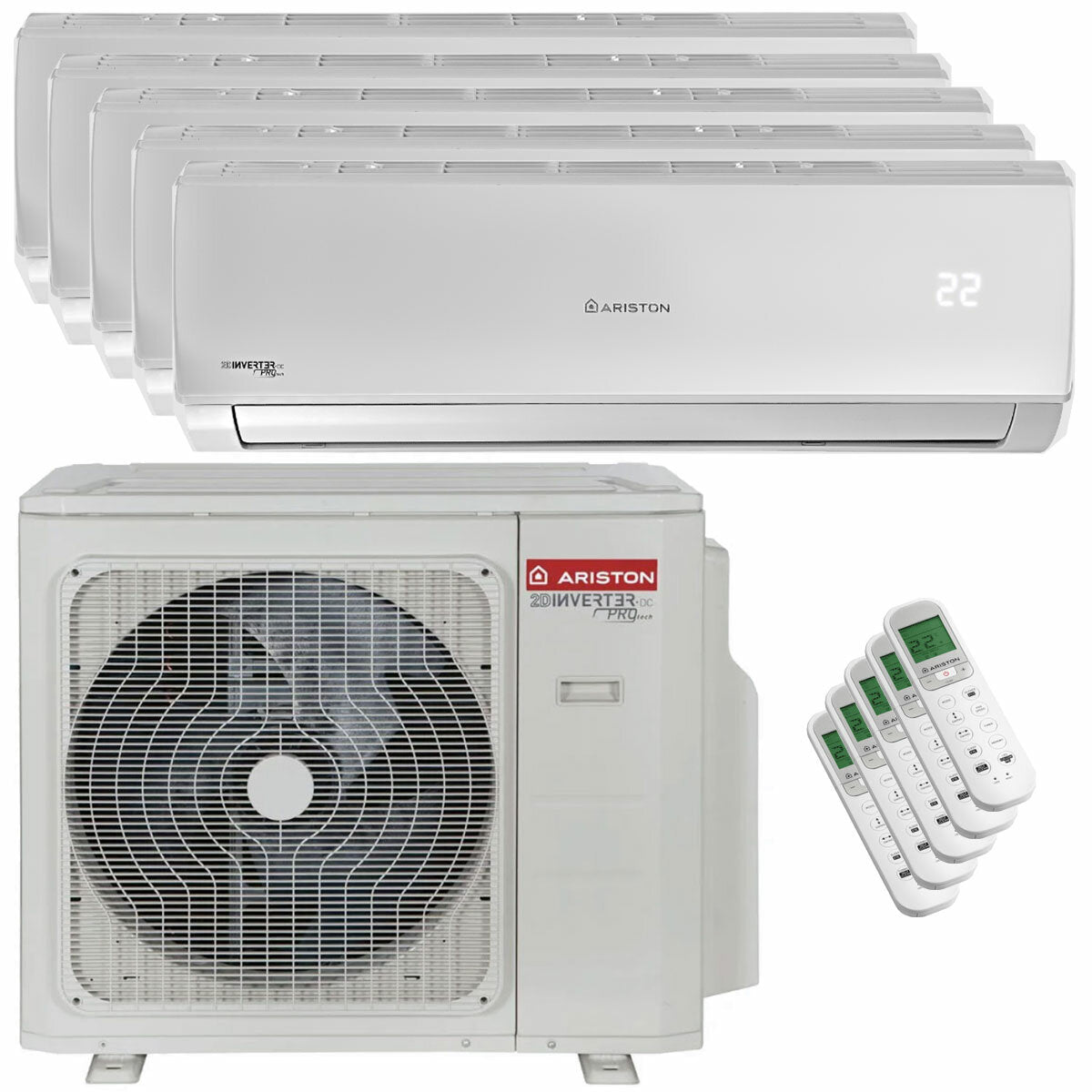 Ariston ALYS R32 penta split air conditioner 9000+9000+12000+12000+12000 BTU inverter A++ external unit 12.4 kW