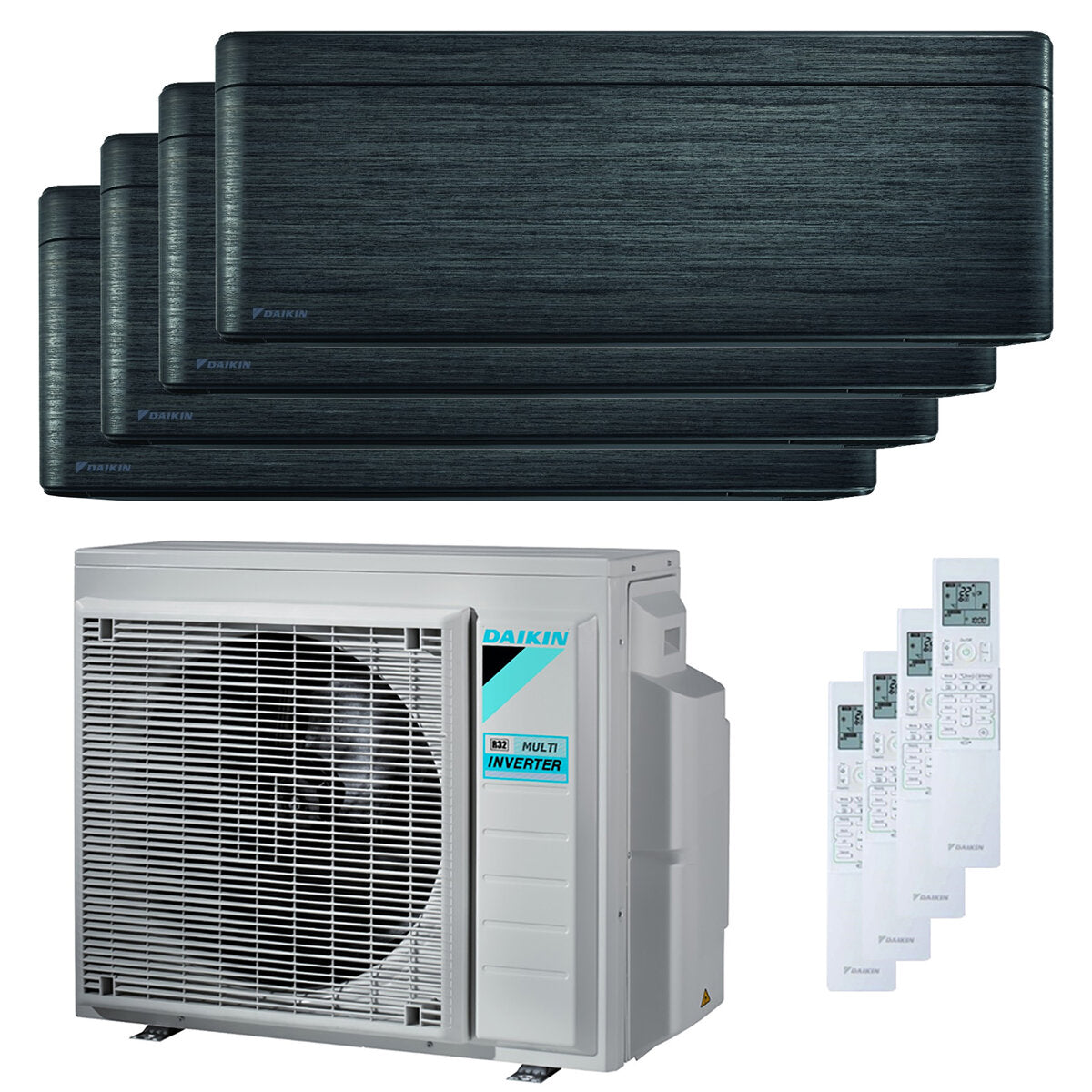 Climatiseur split carré élégant Daikin 5000 + 5000 + 7000 + 15000 BTU onduleur A ++ unité extérieure wifi 6,8 kW