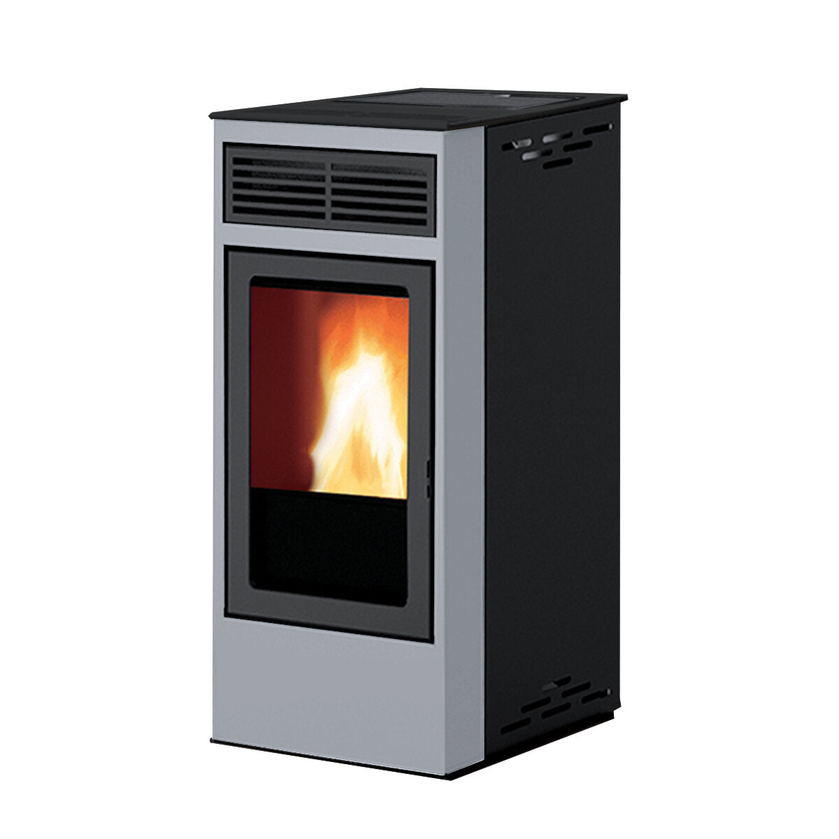 Italiana Camini Yulia 7 kW air pellet stove light grey