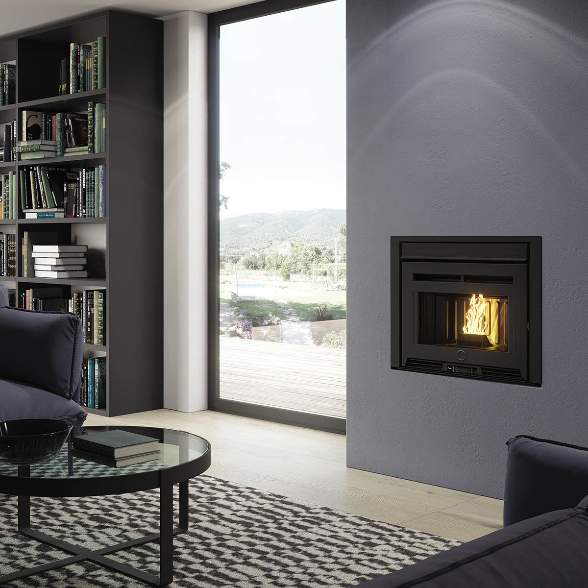 Pellet fireplace insert EK63 PELLEK110+ - Edilkamin group - 10.5 kW with ducted air WiFi