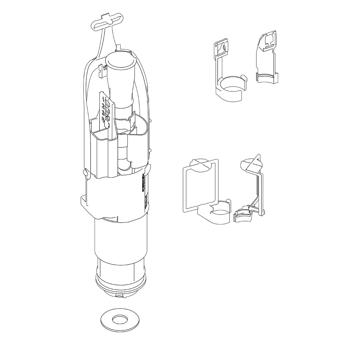 OLI drain valve for OLI74 PLUS toilet cisterns