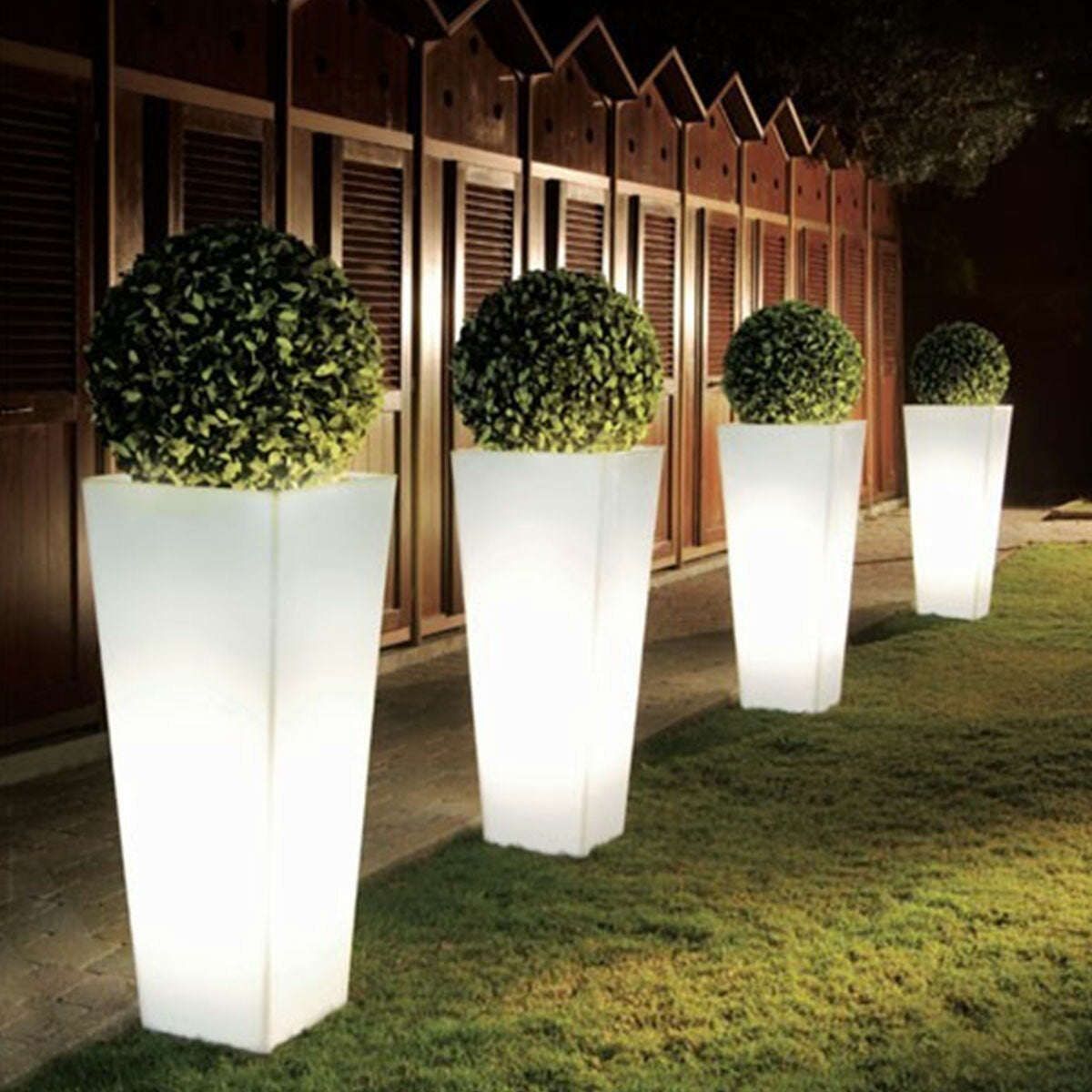 Arkema Quadro 86 SL outdoor square lighting vase