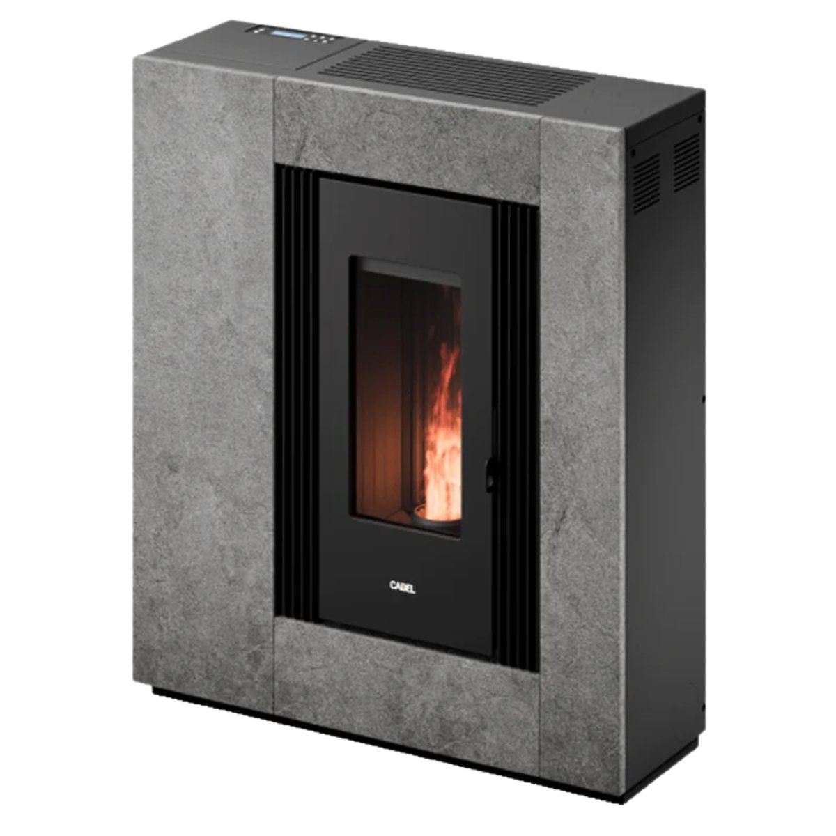 Cadel Vesta Plus 11 Autoclean Pelletkaminofen mit Abluftkanal, 10,5 kW, WLAN, Serpentinenstein