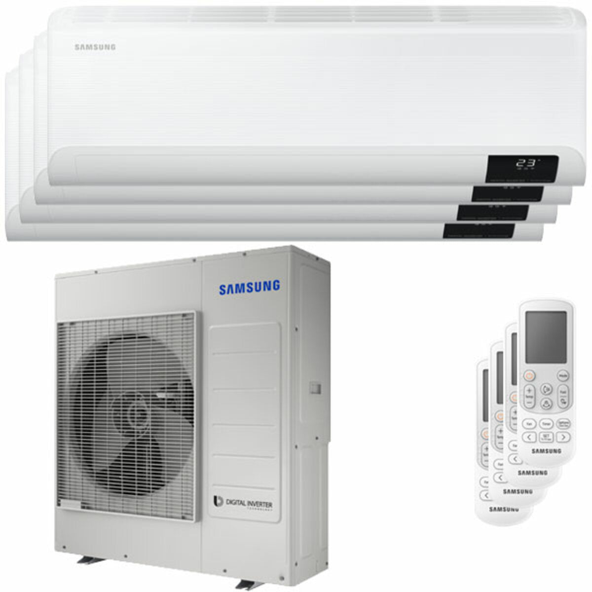 Samsung Cebu Wi-Fi quad split air conditioner 9000 + 12000 + 12000 + 12000 BTU inverter A ++ wifi outdoor unit 10.0 kW