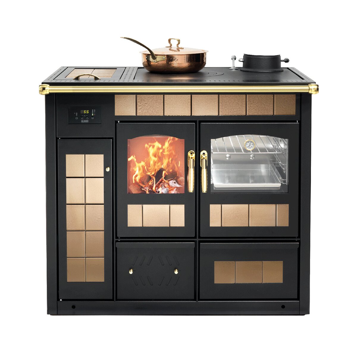 Klover STORICA wood-fired thermocooker K-KP 14 kW Idro + DHW kit