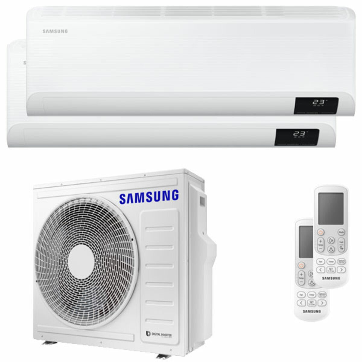 Climatiseur double split Samsung Cebu Wi-Fi 9000 + 24000 BTU onduleur A ++ unité extérieure wifi 8,0 kW