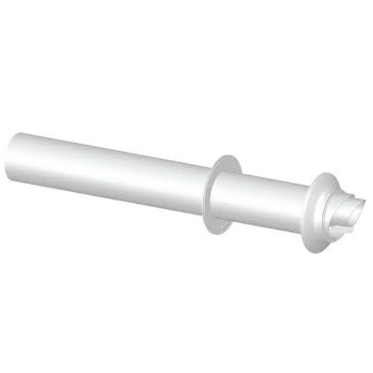 Universal coaxial horizontal terminal ø 60/100 for intake and exhaust of condensing boiler fumes