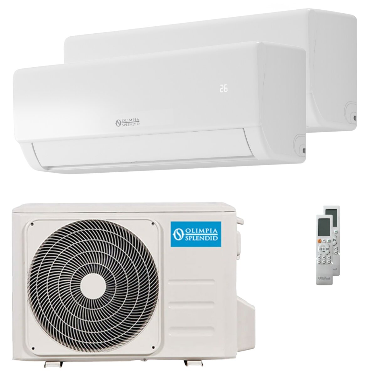 Olimpia Splendid Nexya S5 E Inverter dual split air conditioner 12000+18000 BTU inverter A++ wifi external unit 5.3 kW