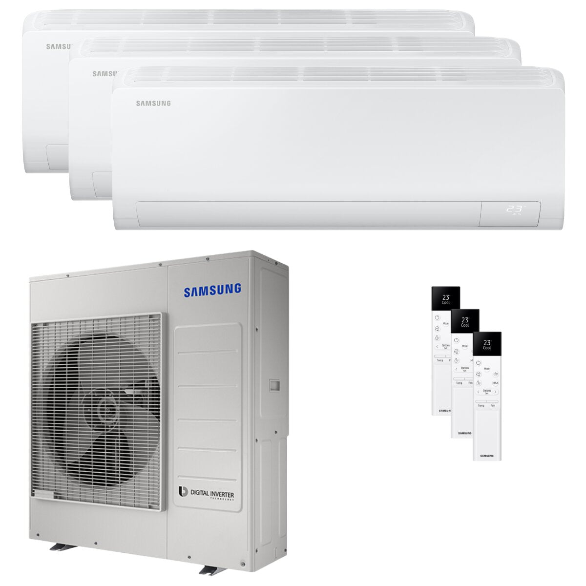 Samsung Cebu S2 Trial-Split-Klimaanlage 18000+18000+18000 BTU Wechselrichter A++ WLAN-Außeneinheit 10 kW 