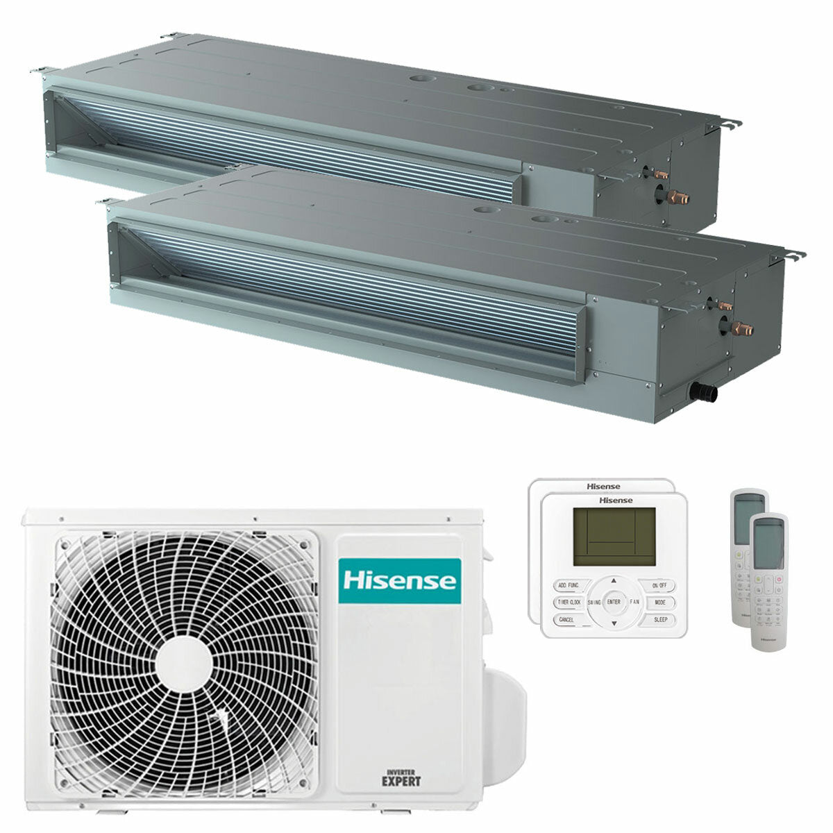 Hisense Ducted Air Conditioner ADT dual split 12000+12000 BTU inverter A++ unité extérieure 5 kW