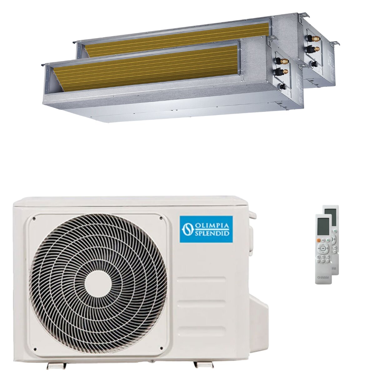 Climatiseur gainable split Olimpia Splendid Nexya S6 E, unité extérieure 12 000 + 12 000 BTU Inverter A++, 6,2 kW 
