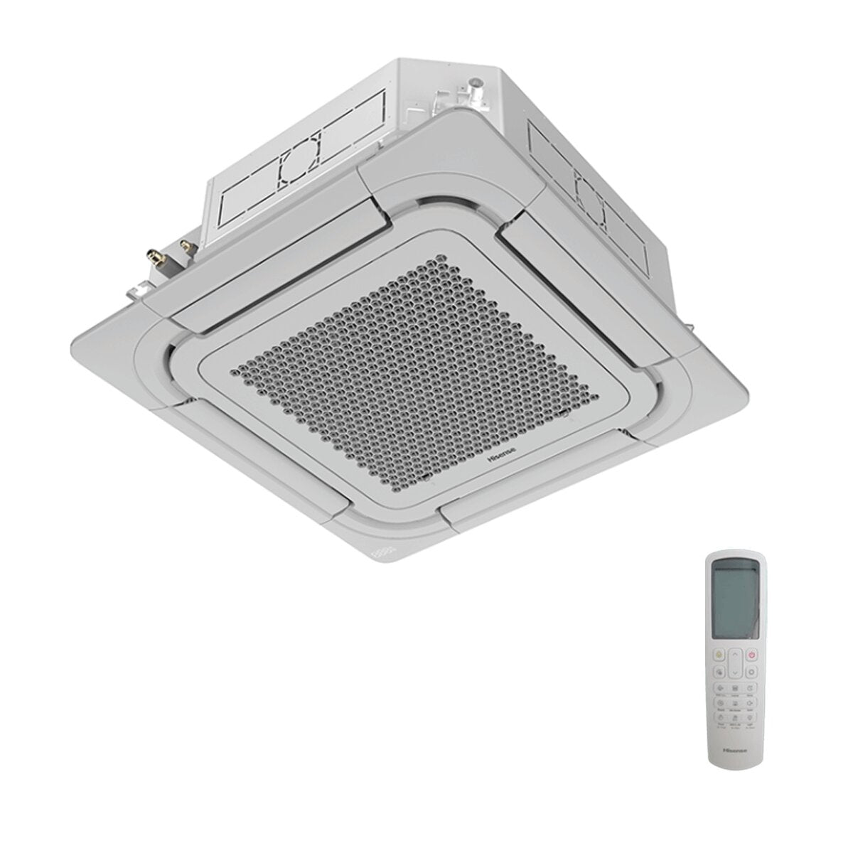 Hisense 90x90 Kassetten-Klimaanlage mit Kreislauftechnik, 24.000 BTU, Kältemittel R32, Turbo-Inverter, Energieeffizienzklasse A++
