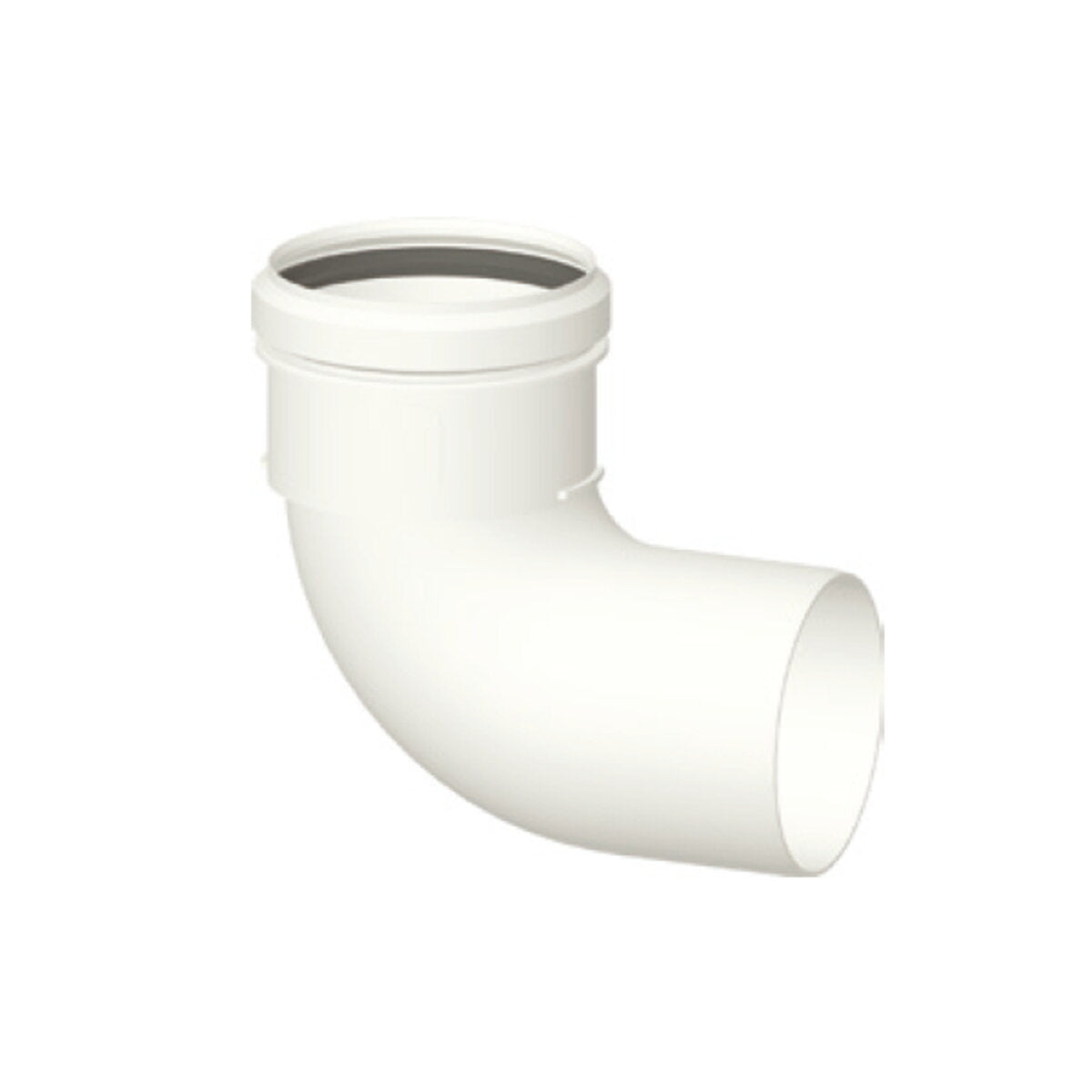 90° bend for condensing boiler fumes outlet diam. 80mm. m/f in pp