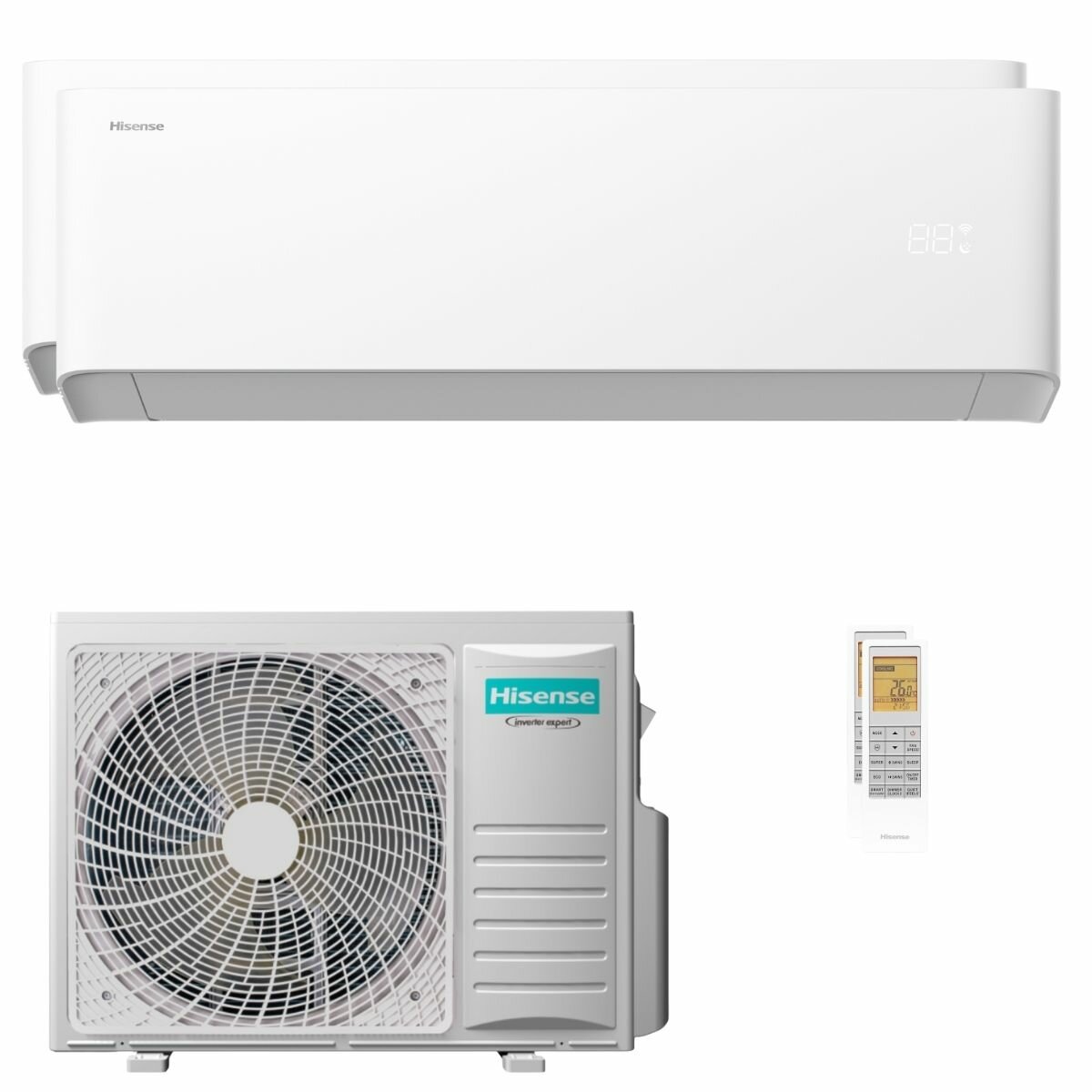 Climatiseur split Hisense Uni HB 12 000 + 18 000 BTU Inverter A++ avec Wi-Fi, unité extérieure 6,3 kW 