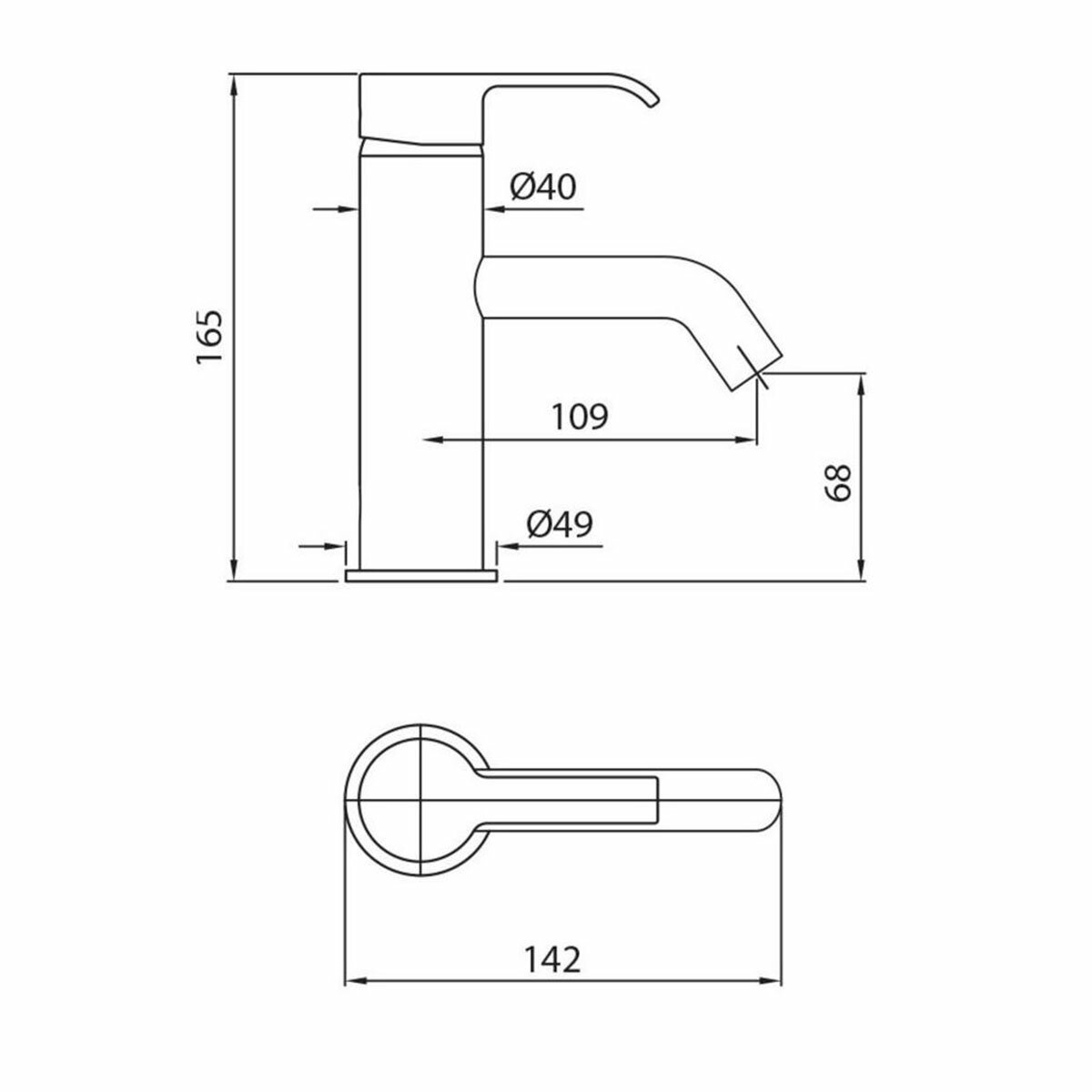 Zucchetti SUP single lever basin mixer chromed