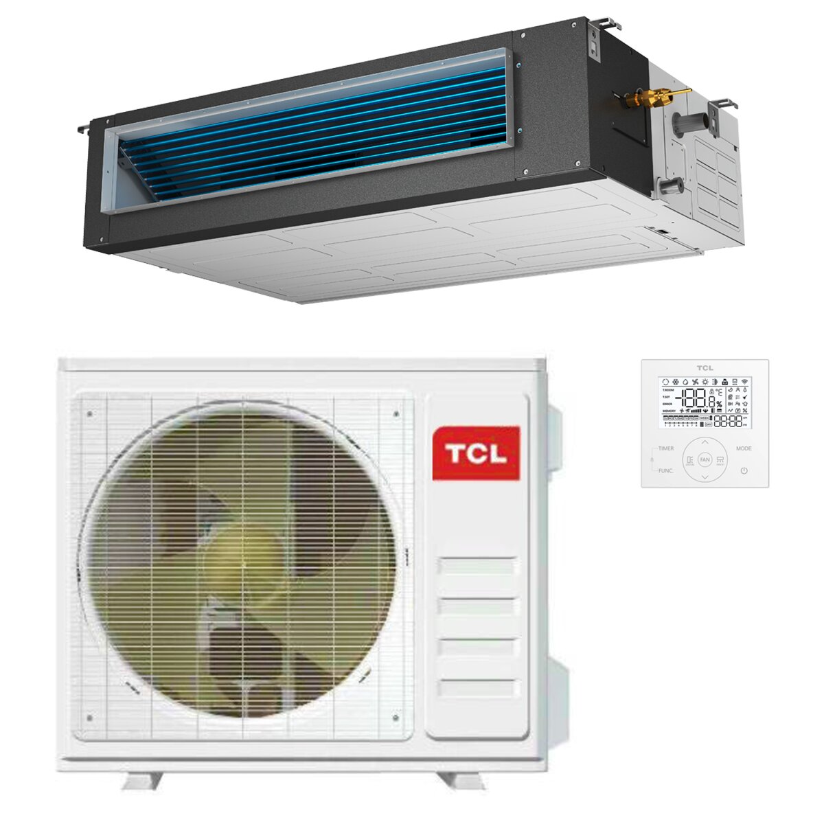 Climatiseur gainable TCL Série D 48 000 BTU R32 Inverter Wi-Fi A++/A+