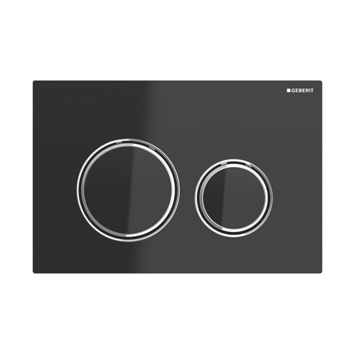 Geberit Sigma 21 schwarz verchromte Platte für Zwei-Mengen-Spülung