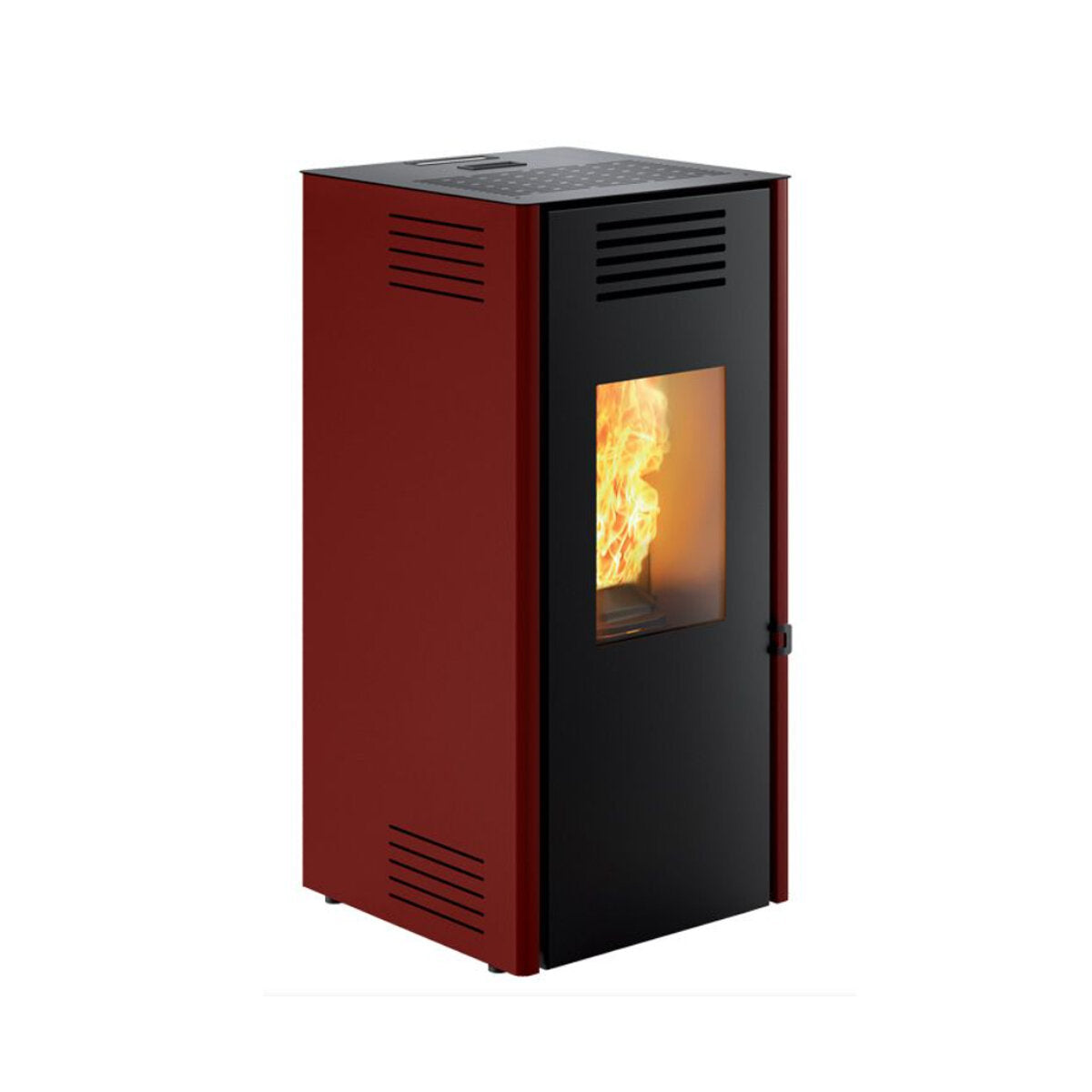 Pellet stove Caminetti Montegrappa LATO 10S red 9 kW with air