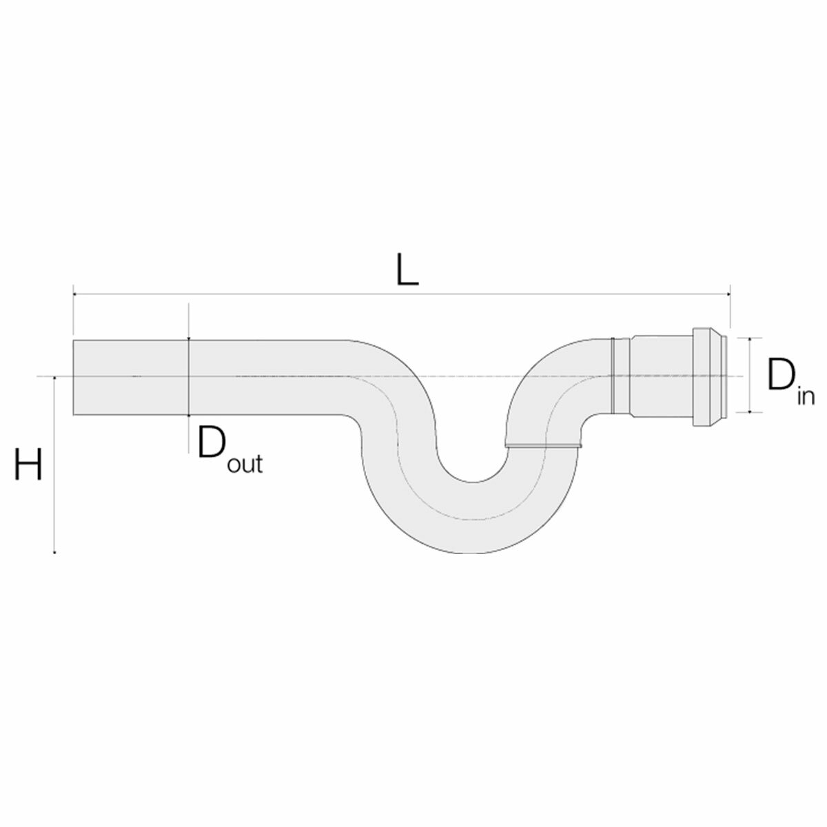 Siphon Valsir en HDPE pour évacuation des condensats