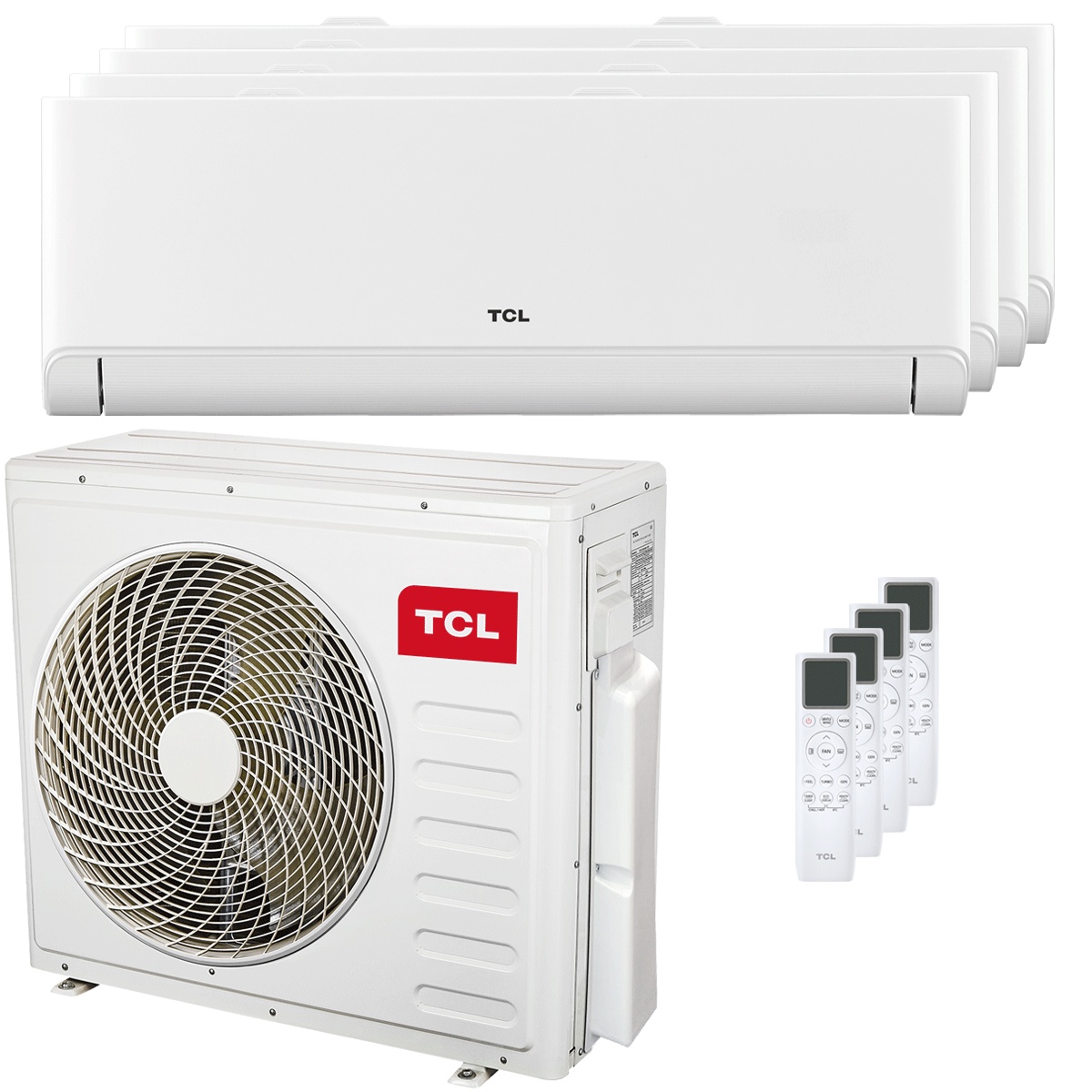 Climatiseur split TCL BreezeIN P5 Quadri 12 000 + 12 000 + 18 000 + 18 000 BTU Inverter A++ Wifi Unité externe 12,2 kW 