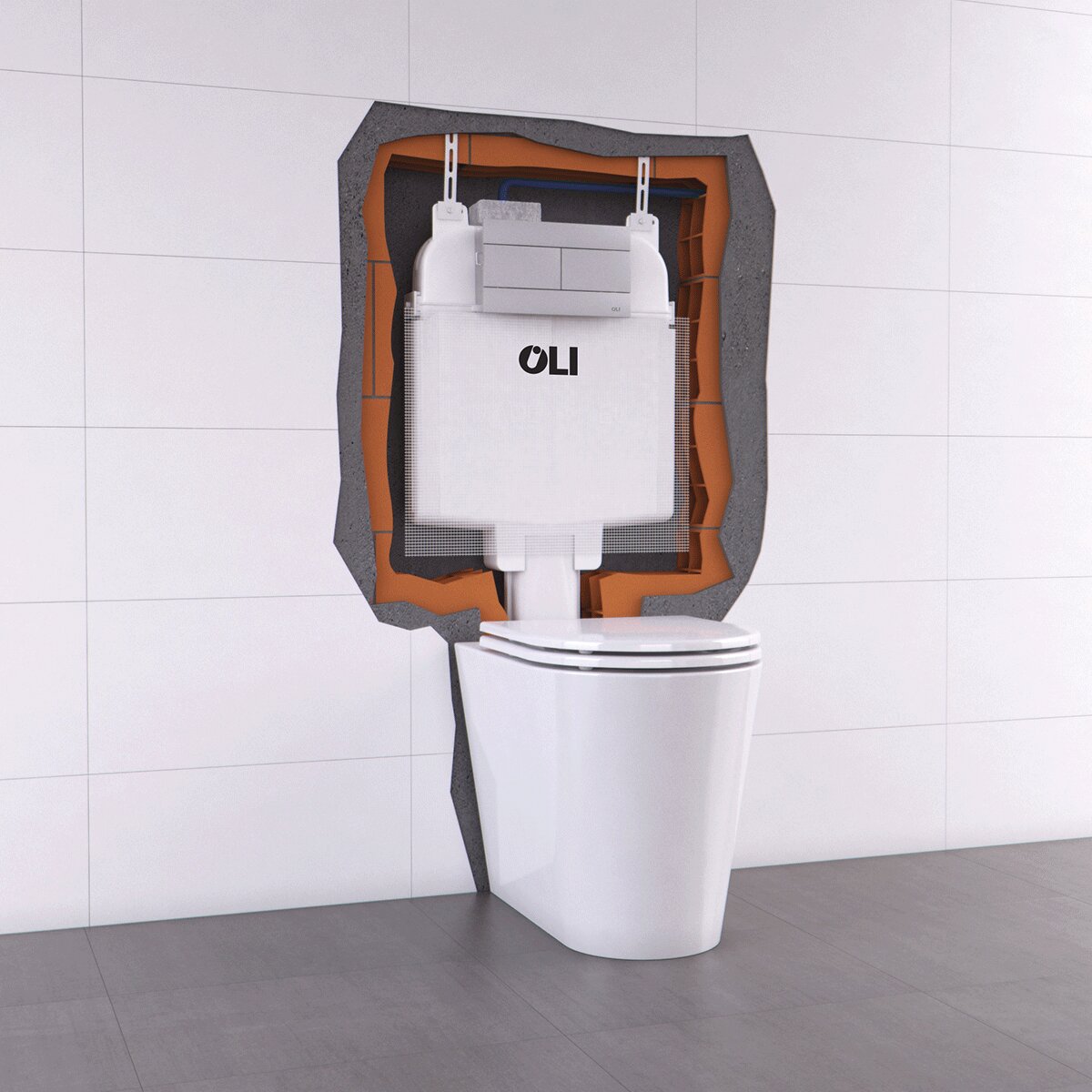 OLI OLI74 PLUS Réservoir de toilettes encastrable pour sanitaires au sol