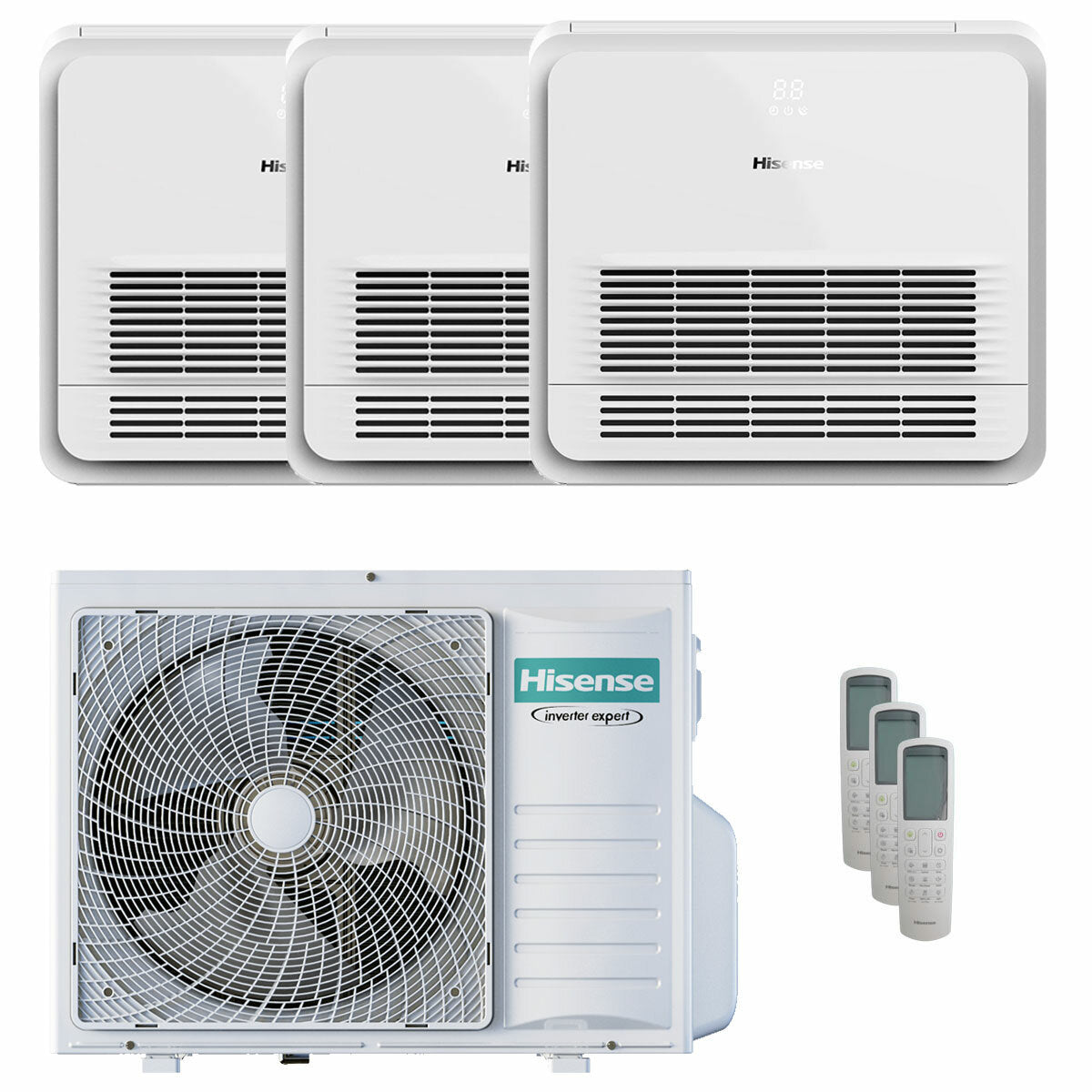 Hisense Console AKT trial split air conditioner 12000+12000+12000 BTU inverter A++ outdoor unit 8 kW 2023