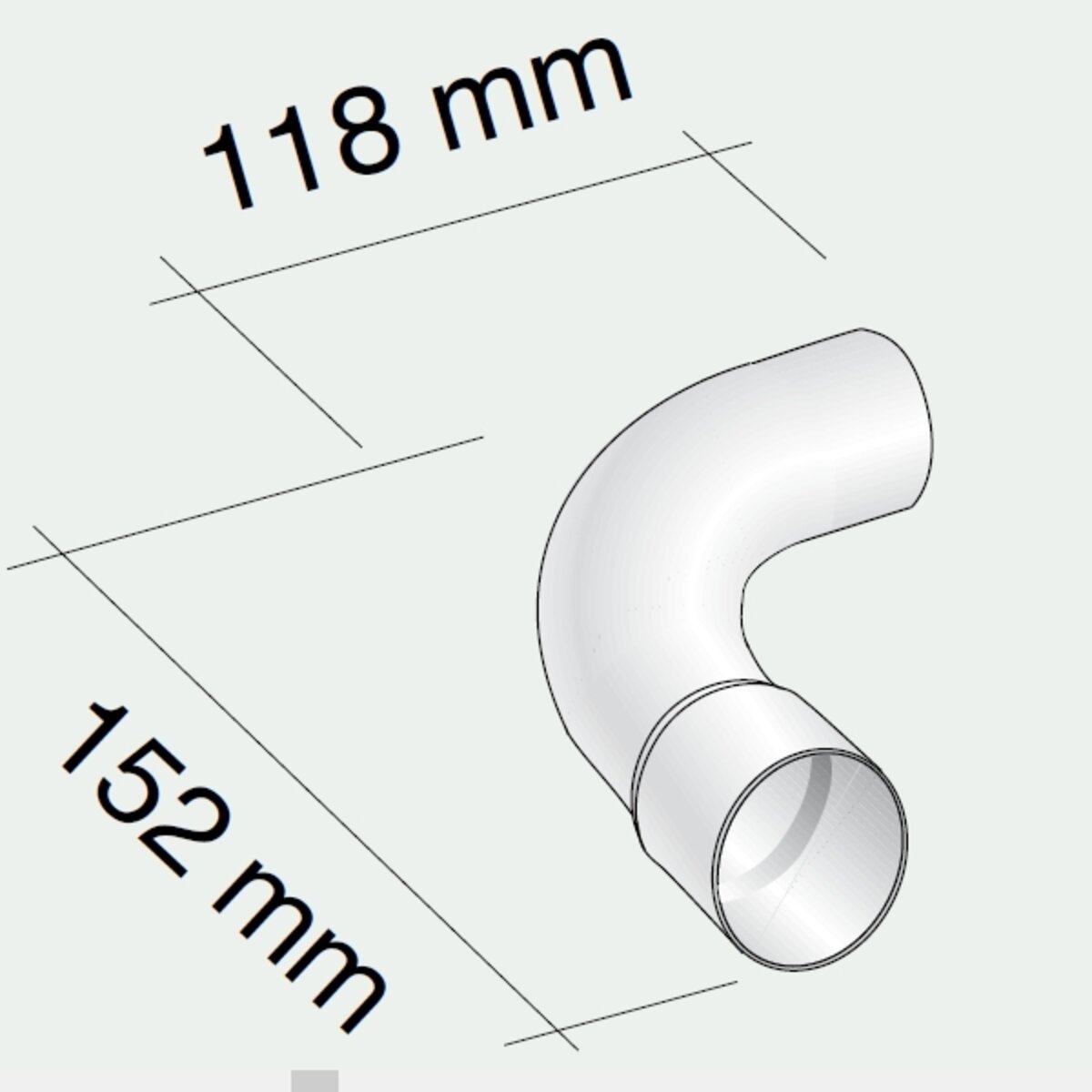 90° bend for pipe ø 35 mm m/f (white)