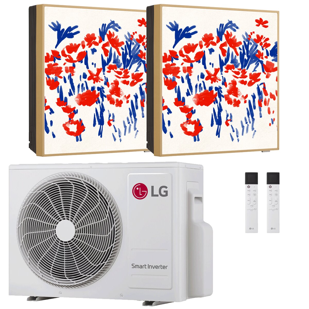 Climatiseur LG ARTCOOL Gallery PHOTO bi-split 12 000 + 12 000 BTU Inverter A+++ avec Wi-Fi et unité extérieure de 5,3 kW 
