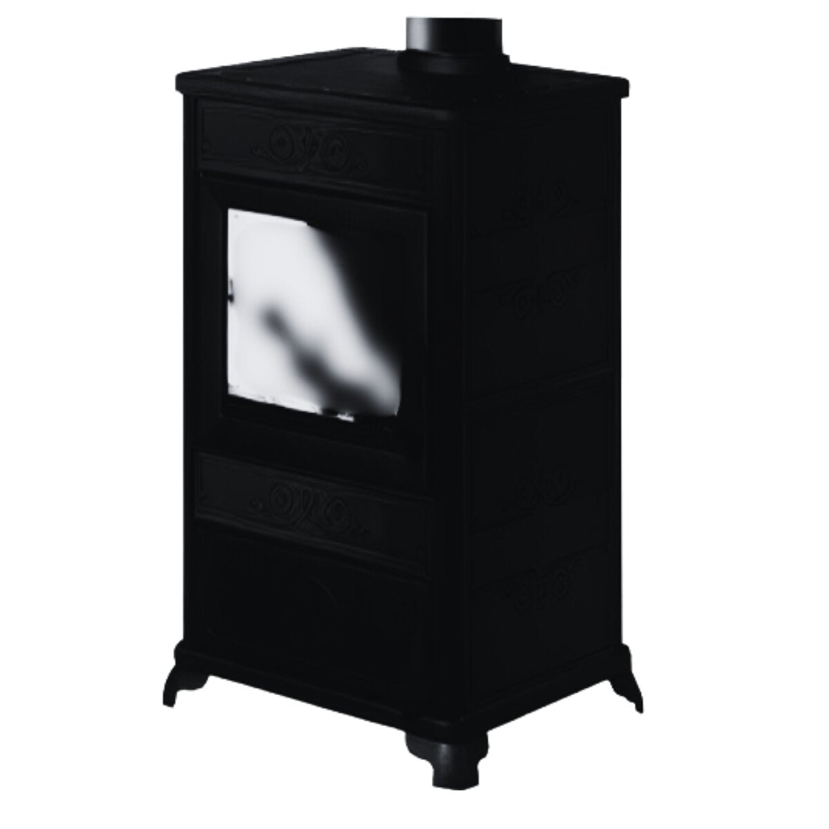Poêle à bois FANCY EVO EK63 - Groupe Edilkamin 11 kW air Bordeaux