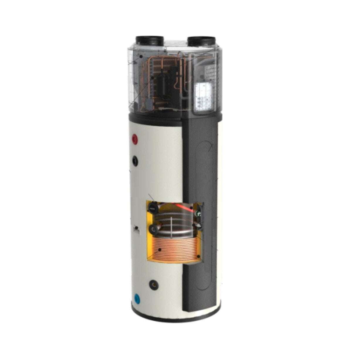 Clivet AQUA Plus SWAN-2 190S heat pump water heater with coil
