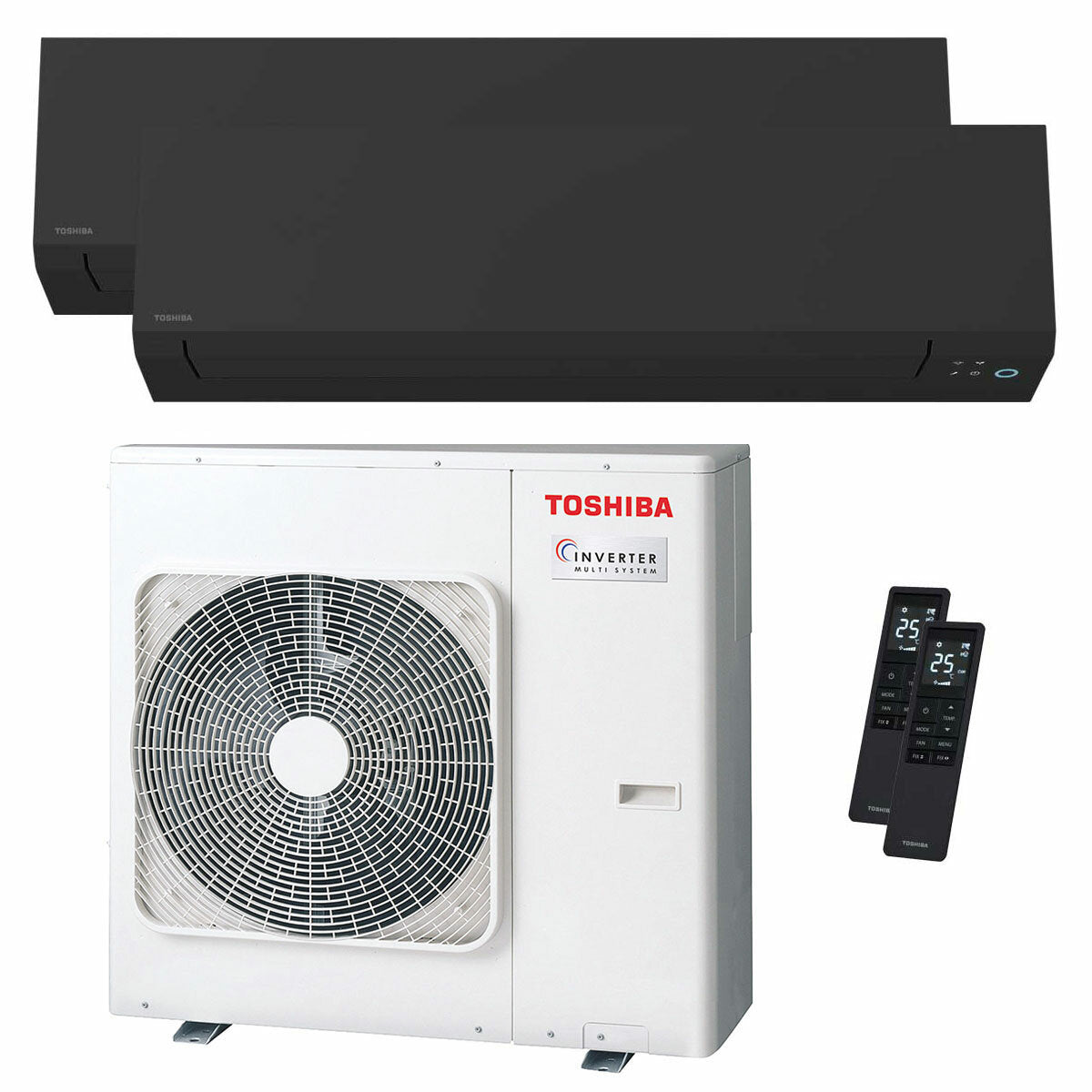 Toshiba SHORAI Edge Noir climatiseur dual split 18000+18000 BTU inverseur A++ wifi unité extérieure 10 kW 