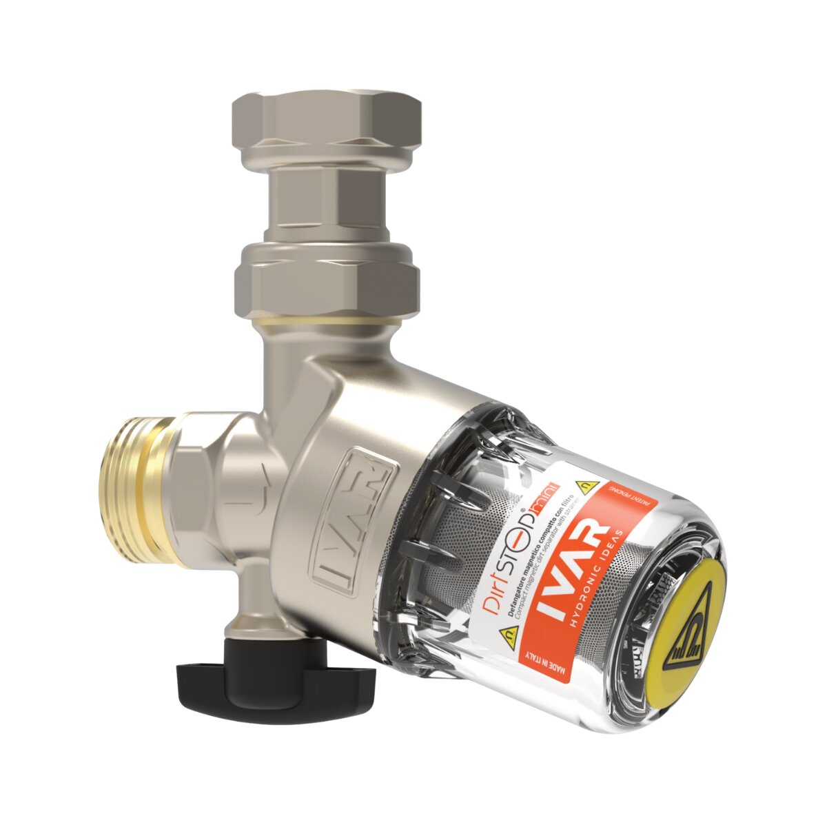 IVAR DirtSTOP MINI ultrakompakter magnetischer Unterbau-Schmutzabscheider mit 3/4-Filter
