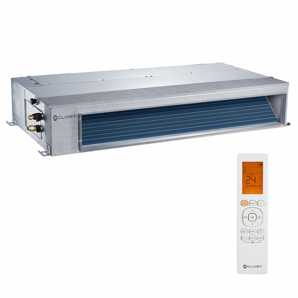 Clivet DUCT 2 climatiseur gainable double split 9000+9000 BTU inverter A++ unité extérieure 4,1 kW