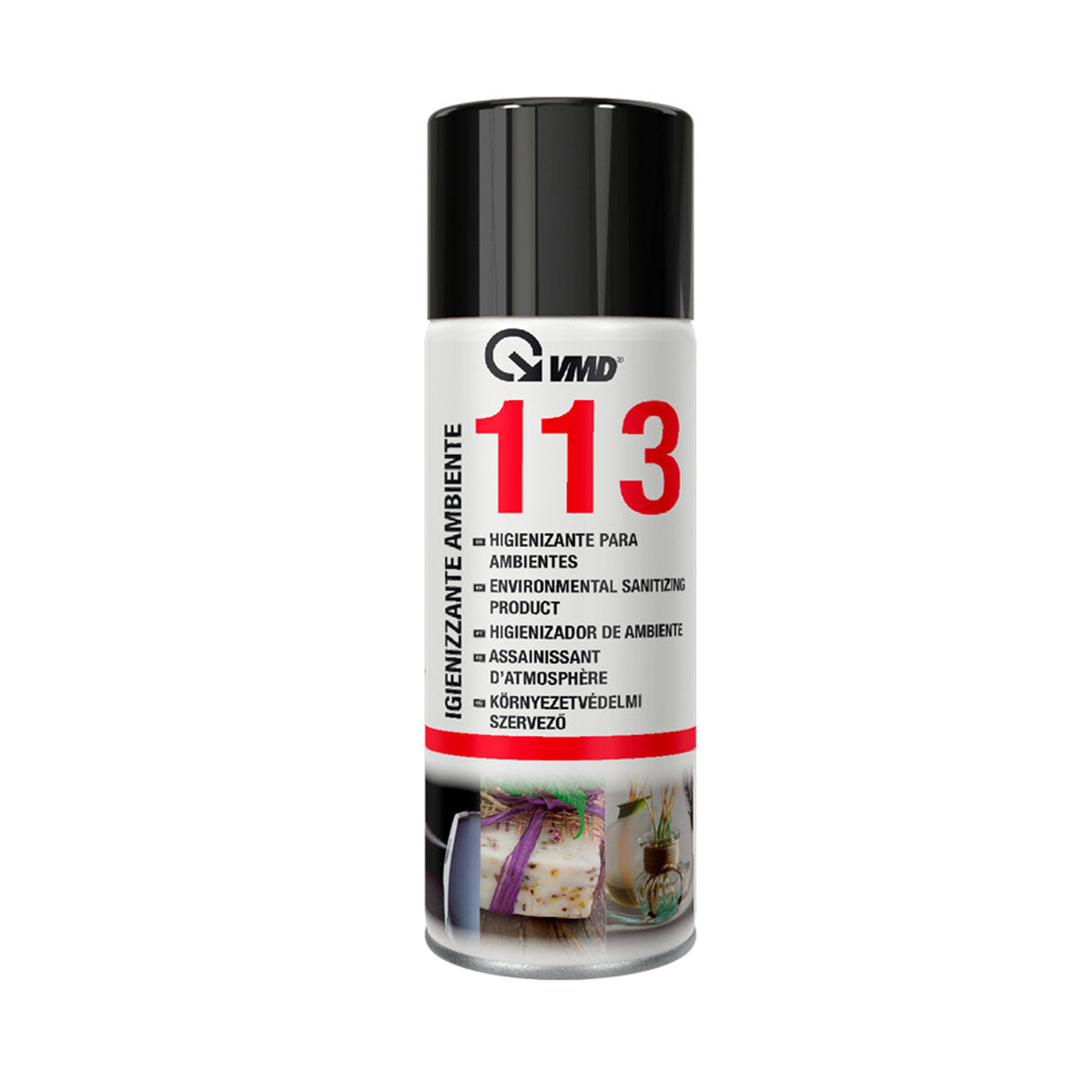 Spray assainissant VMD 113 pour environnements et véhicules