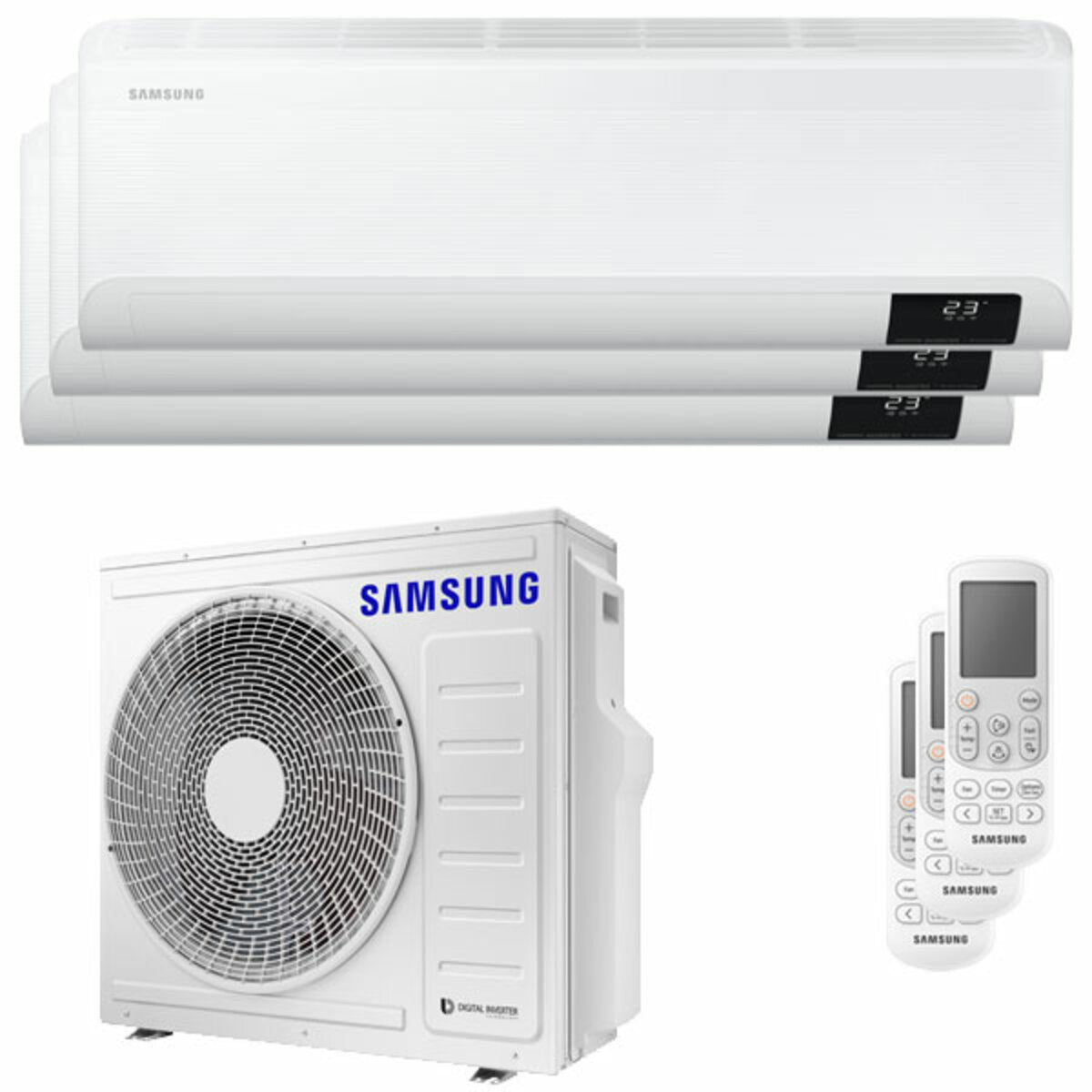 Samsung Cebu Wi-Fi Trial Split Klimaanlage 9000 + 12000 + 12000 BTU Inverter A++ Wifi Außengerät 6,8 kW
