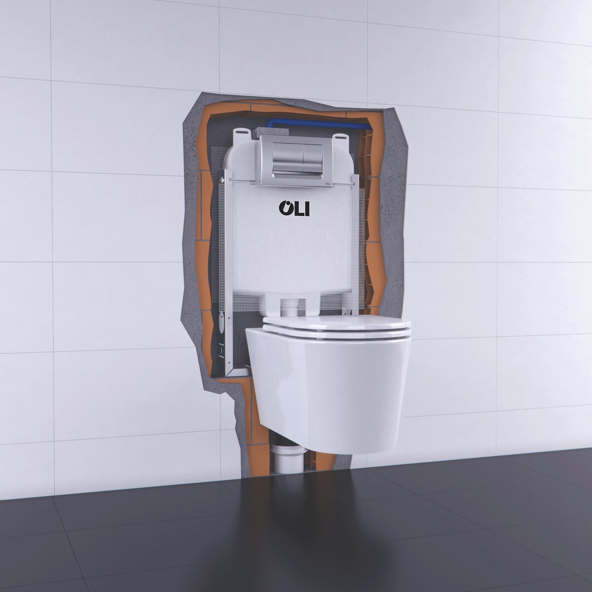 OLI OLI74 PLUS SIMFLEX built-in cistern for wall-hung sanitary ware