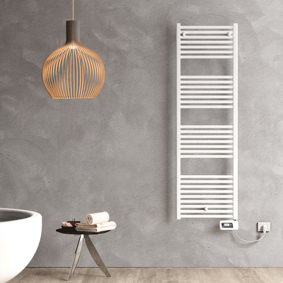 Electric towel warmer radiator Cordivari Lisa 22 500x1385 in steel White 700 W