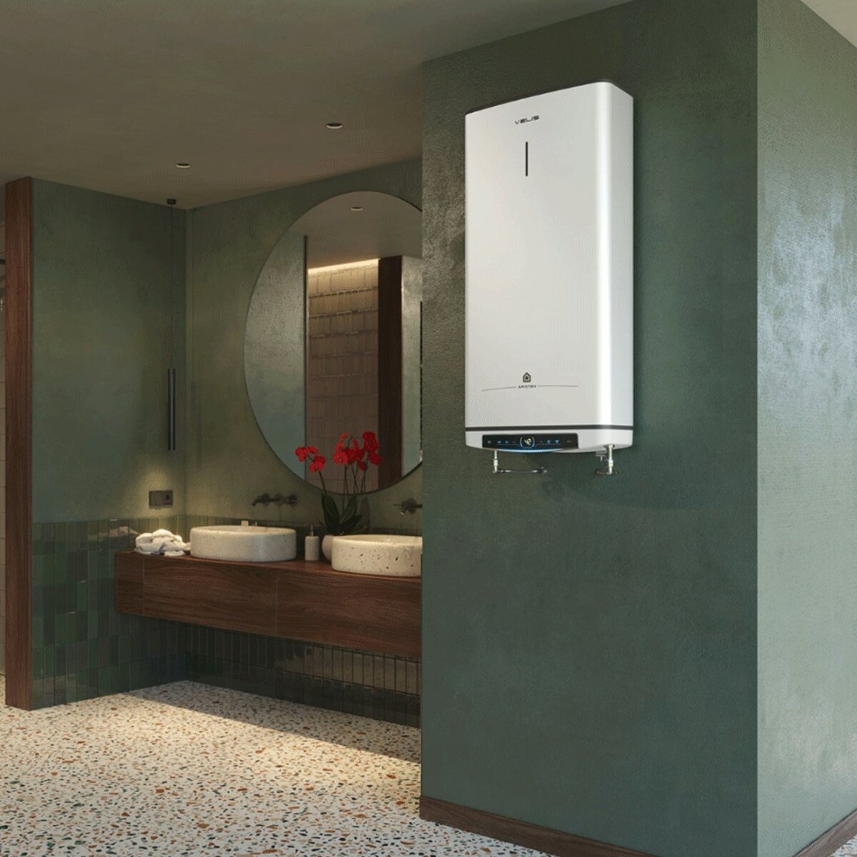 Ariston Velis Pro Dry WiFi Vertical/Horizontal 50 Liter electric water heater