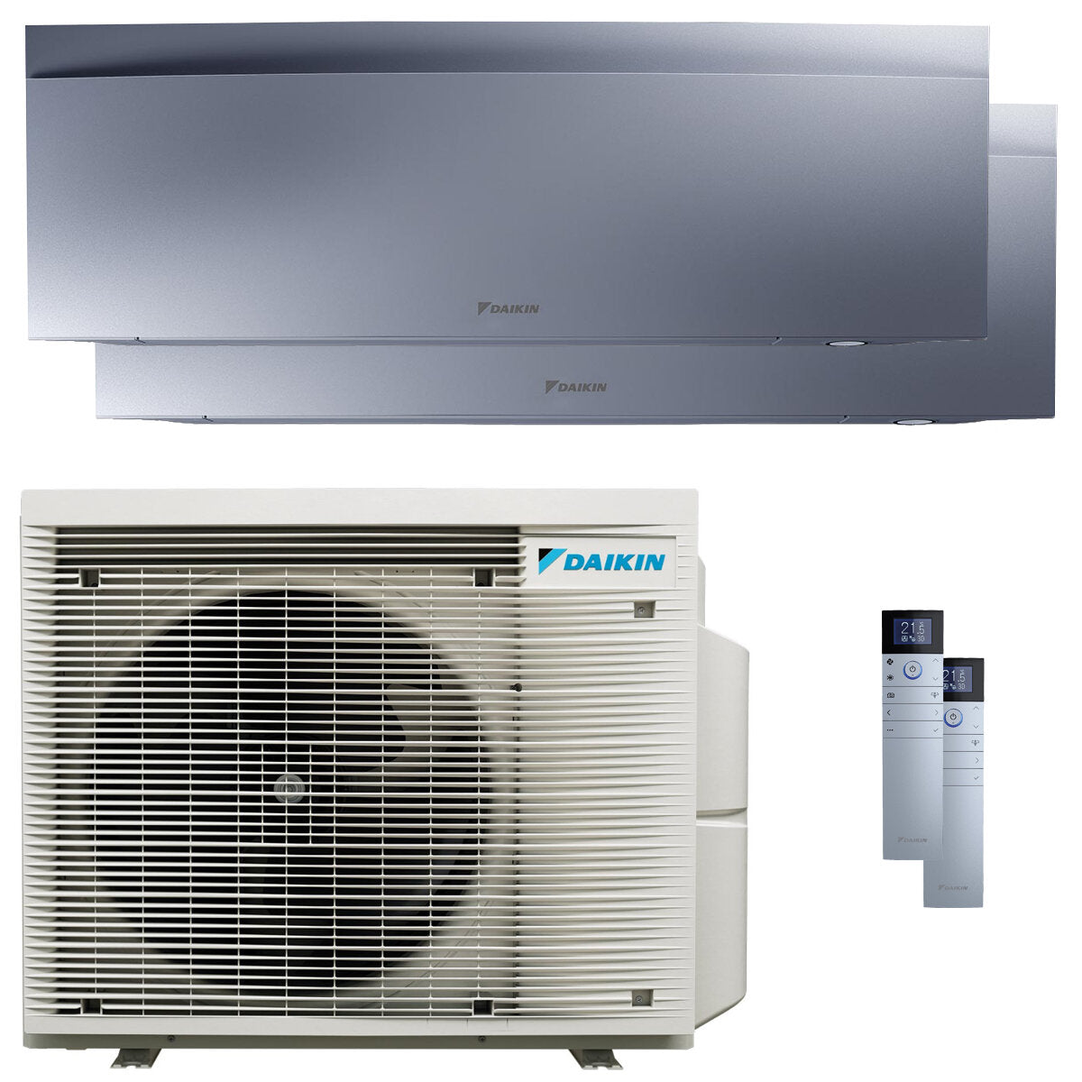 Daikin Emura 3 dual split air conditioner 9000+9000 BTU inverter A++ wifi outdoor unit 4 kW Silver