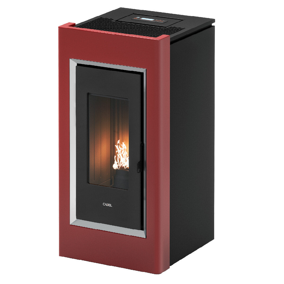 CADEL Prince Plus 11 kW red pellet stove with ducted air and wi-fi